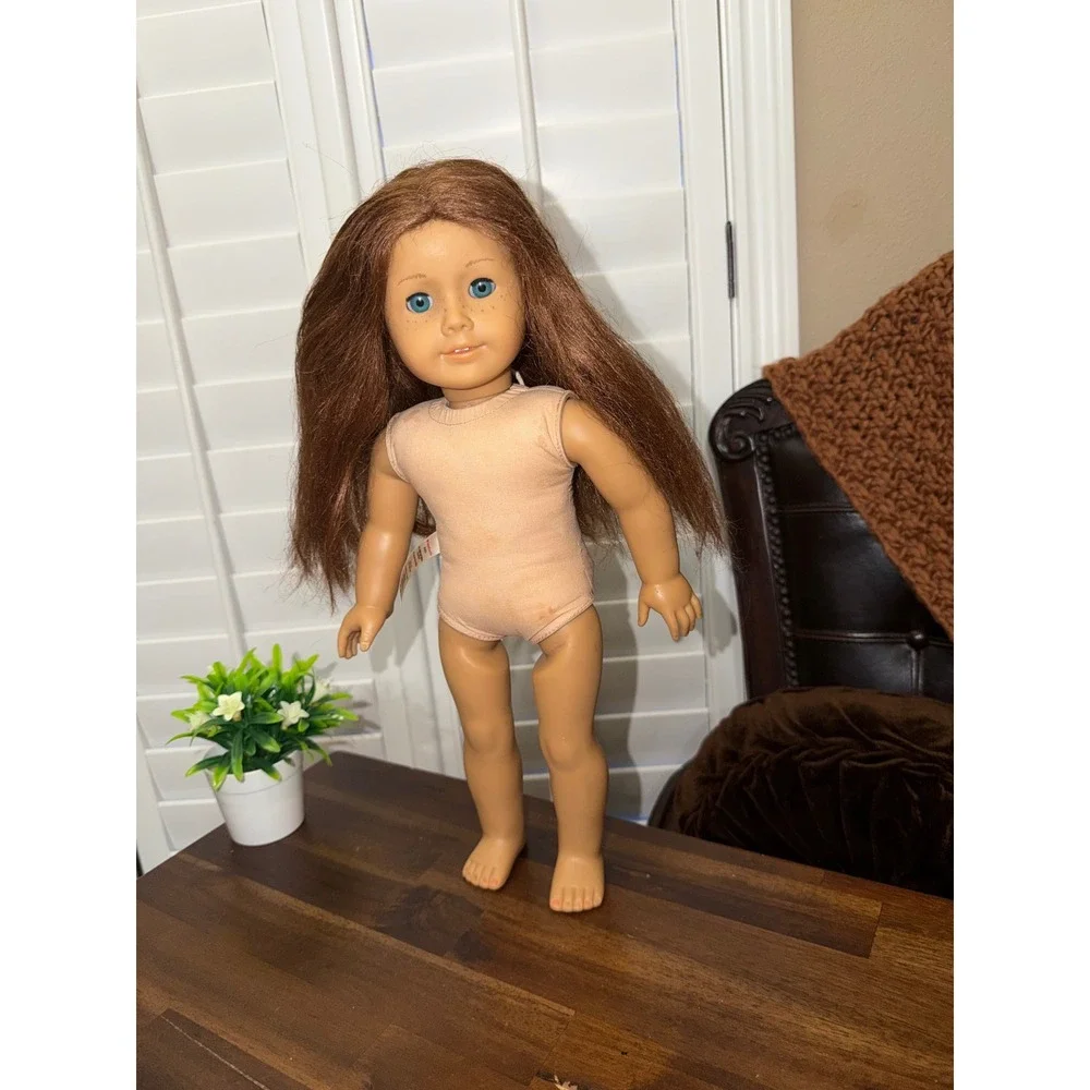 American Girl Doll Saige Auburn Hair Blue Eyes Freckles 18 Inch 2013 Body